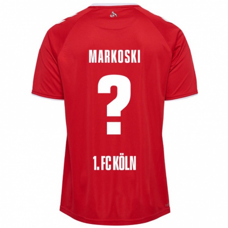 Kandiny Férfi Kristian Markoski #0 Piros Fehér Idegenbeli Jersey 2024/25 Mez Póló Ing