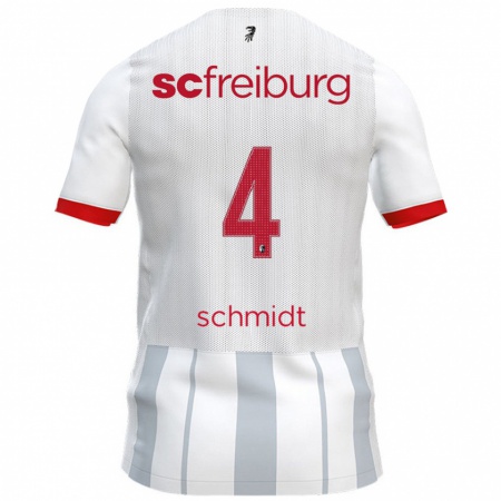 Kandiny Férfi Kenneth Schmidt #4 Fehér Szürke Idegenbeli Jersey 2024/25 Mez Póló Ing