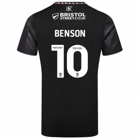 Kandiny Férfi Benson Manuel #10 Fekete Idegenbeli Jersey 2024/25 Mez Póló Ing