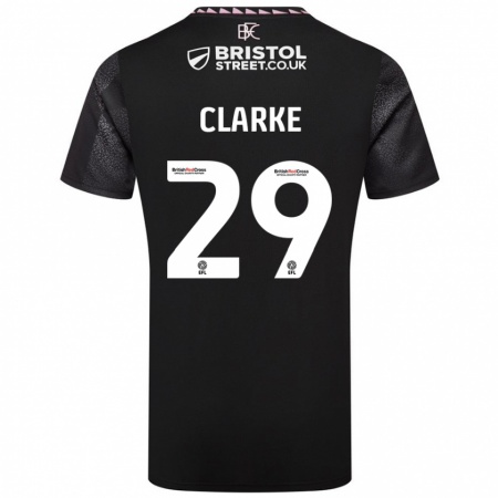 Kandiny Férfi Abby Clarke #29 Fekete Idegenbeli Jersey 2024/25 Mez Póló Ing