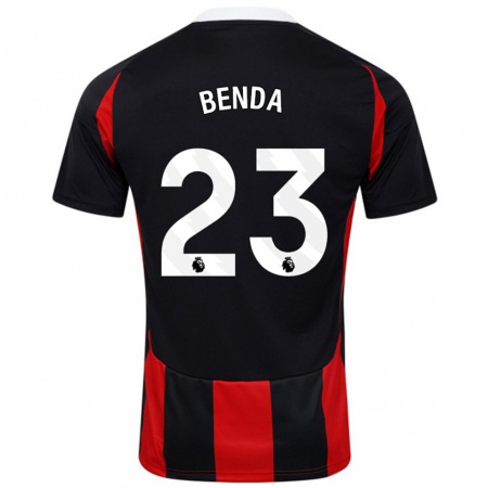 Kandiny Férfi Steven Benda #23 Fekete Piros Idegenbeli Jersey 2024/25 Mez Póló Ing