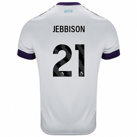 Kandiny Férfi Daniel Jebbison #21 Fehér Zöld Lila Idegenbeli Jersey 2024/25 Mez Póló Ing