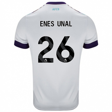 Kandiny Férfi Enes Ünal #26 Fehér Zöld Lila Idegenbeli Jersey 2024/25 Mez Póló Ing