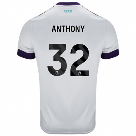 Kandiny Férfi Jaidon Anthony #32 Fehér Zöld Lila Idegenbeli Jersey 2024/25 Mez Póló Ing