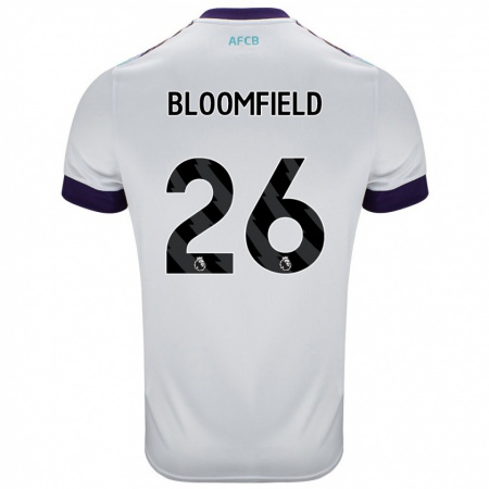 Kandiny Férfi Erin Bloomfield #26 Fehér Zöld Lila Idegenbeli Jersey 2024/25 Mez Póló Ing