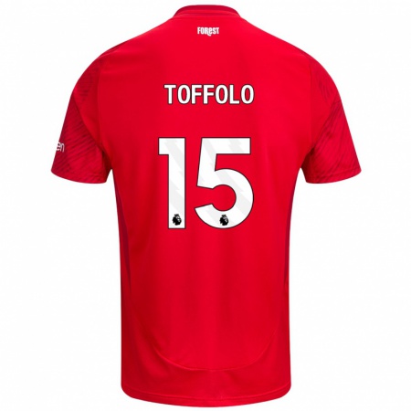 Kandiny Női Harry Toffolo #15 Piros Fehér Hazai Jersey 2024/25 Mez Póló Ing