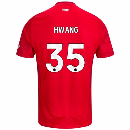 Kandiny Női Ui-Jo Hwang #35 Piros Fehér Hazai Jersey 2024/25 Mez Póló Ing