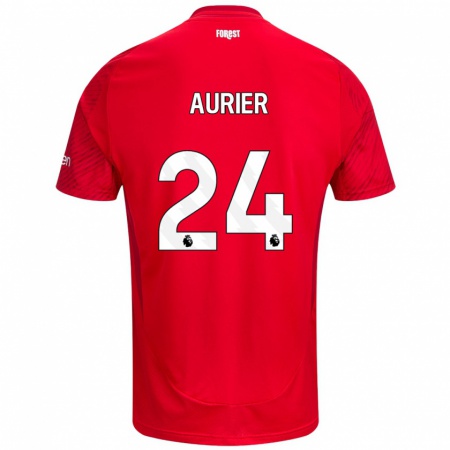 Kandiny Női Serge Aurier #24 Piros Fehér Hazai Jersey 2024/25 Mez Póló Ing