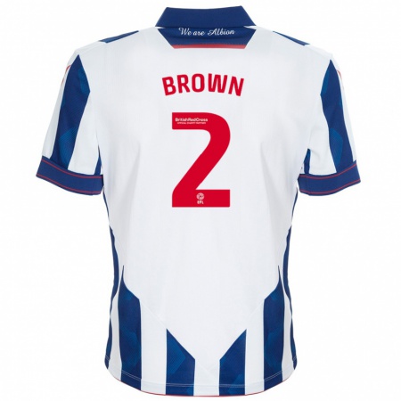 Kandiny Női Ashlee Brown #2 Fehér Sötétkék Hazai Jersey 2024/25 Mez Póló Ing