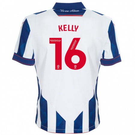 Kandiny Női Martin Kelly #16 Fehér Sötétkék Hazai Jersey 2024/25 Mez Póló Ing