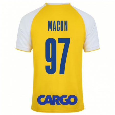 Kandiny Női Yvann Maçon #97 Sárga Fehér Hazai Jersey 2024/25 Mez Póló Ing