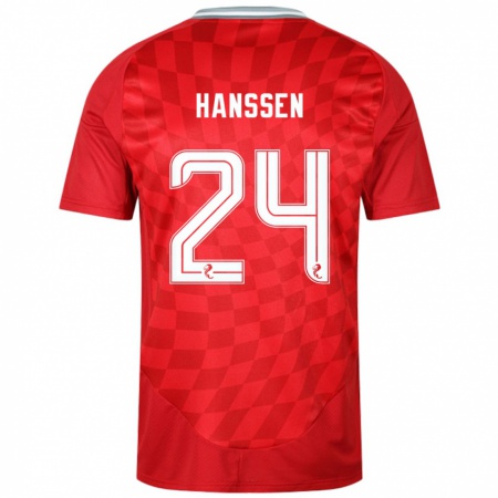 Kandiny Női Nadine Hanssen #24 Piros Hazai Jersey 2024/25 Mez Póló Ing