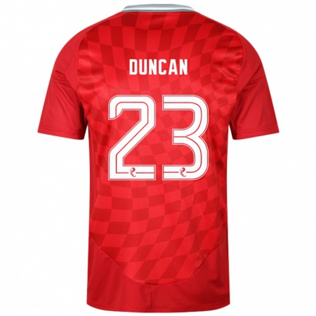 Kandiny Női Ryan Duncan #23 Piros Hazai Jersey 2024/25 Mez Póló Ing