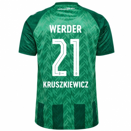 Kandiny Női Jakub Kruszkiewicz #21 Zöld Hazai Jersey 2024/25 Mez Póló Ing