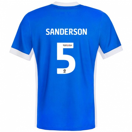 Kandiny Női Dion Sanderson #5 Kék Fehér Hazai Jersey 2024/25 Mez Póló Ing