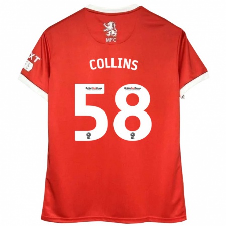 Kandiny Női Sam Collins #58 Piros Fehér Hazai Jersey 2024/25 Mez Póló Ing