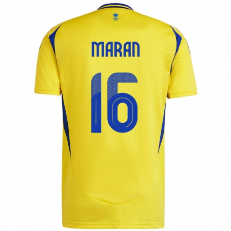 Kandiny Női Mohammed Maran #16 Sárga Kék Hazai Jersey 2024/25 Mez Póló Ing