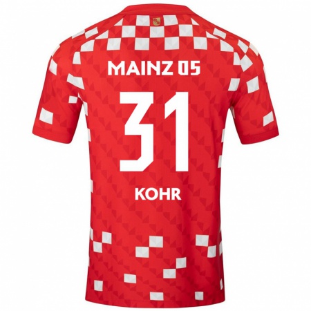 Kandiny Női Dominik Kohr #31 Fehér Piros Hazai Jersey 2024/25 Mez Póló Ing