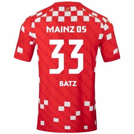 Kandiny Női Daniel Batz #33 Fehér Piros Hazai Jersey 2024/25 Mez Póló Ing