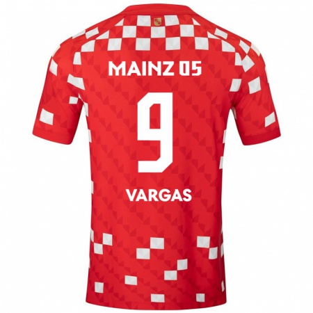 Kandiny Női Nayrobi Vargas #9 Fehér Piros Hazai Jersey 2024/25 Mez Póló Ing