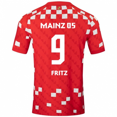 Kandiny Női April Fritz #9 Fehér Piros Hazai Jersey 2024/25 Mez Póló Ing