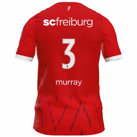 Kandiny Női Drew Murray #3 Piros Hazai Jersey 2024/25 Mez Póló Ing