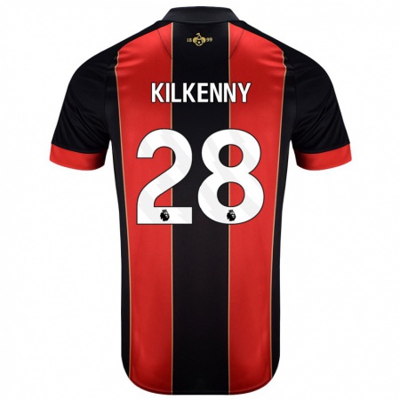 Kandiny Női Gavin Kilkenny #28 Piros Fekete Hazai Jersey 2024/25 Mez Póló Ing