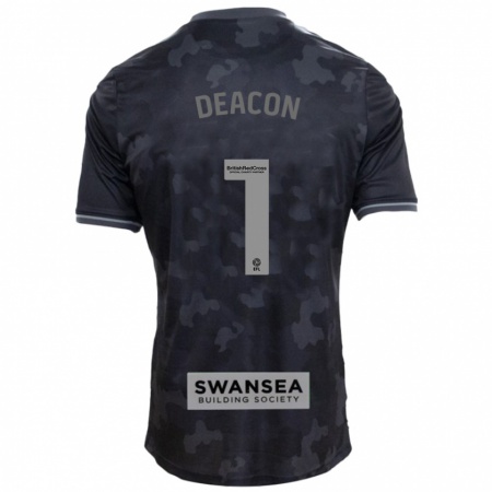 Kandiny Női Chelsea Deacon #1 Fekete Idegenbeli Jersey 2024/25 Mez Póló Ing