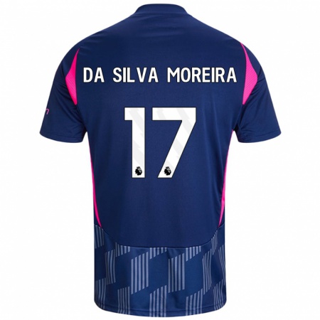 Kandiny Női Eric Da Silva Moreira #17 Királykék Rózsaszín Idegenbeli Jersey 2024/25 Mez Póló Ing