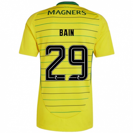 Kandiny Női Scott Bain #29 Sárga Idegenbeli Jersey 2024/25 Mez Póló Ing