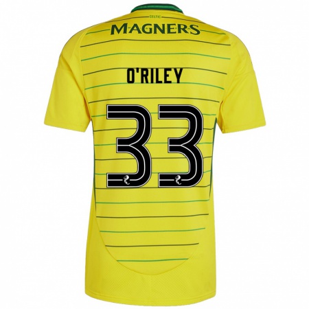 Kandiny Női Matt O'riley #33 Sárga Idegenbeli Jersey 2024/25 Mez Póló Ing