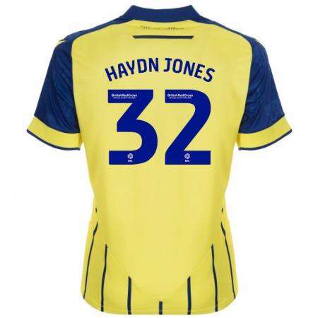 Kandiny Női Mackenzie Haydn-Jones #32 Sárga Kék Idegenbeli Jersey 2024/25 Mez Póló Ing