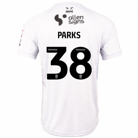 Kandiny Női Charlie Parks #38 Piros Fehér Idegenbeli Jersey 2024/25 Mez Póló Ing