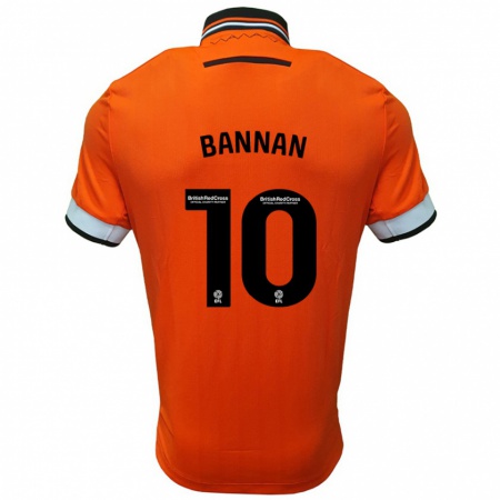 Kandiny Női Barry Bannan #10 Narancssárga Fehér Idegenbeli Jersey 2024/25 Mez Póló Ing