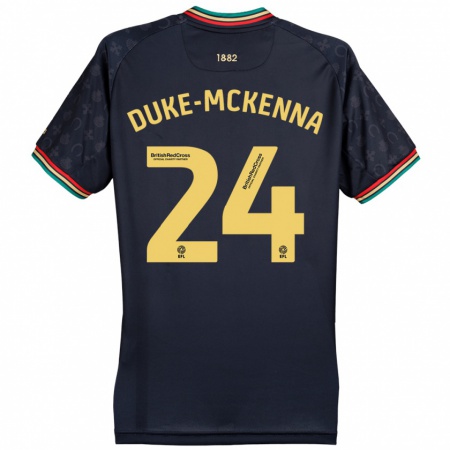 Kandiny Női Stephen Duke-Mckenna #24 Sötét Sötétkék Idegenbeli Jersey 2024/25 Mez Póló Ing