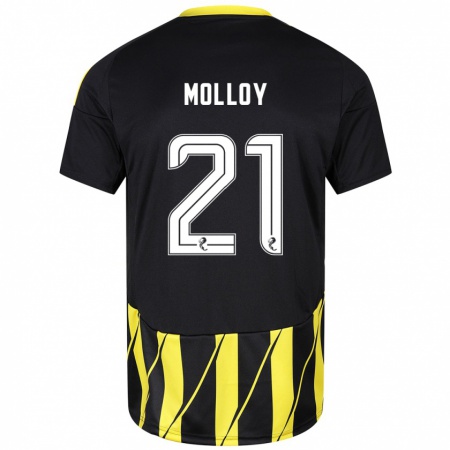 Kandiny Női Gavin Molloy #21 Fekete Sárga Idegenbeli Jersey 2024/25 Mez Póló Ing