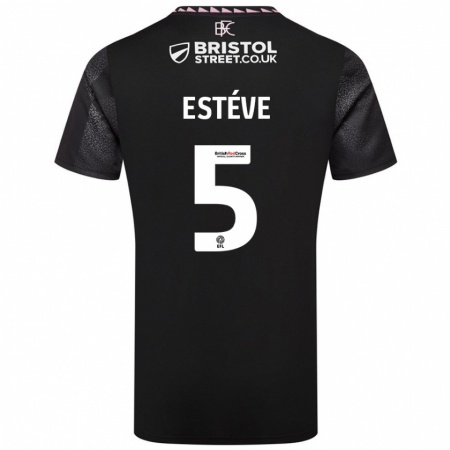 Kandiny Női Maxime Estève #5 Fekete Idegenbeli Jersey 2024/25 Mez Póló Ing