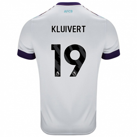 Kandiny Női Justin Kluivert #19 Fehér Zöld Lila Idegenbeli Jersey 2024/25 Mez Póló Ing