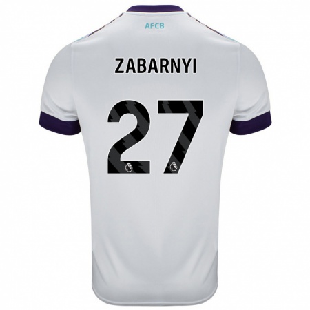 Kandiny Női Ilya Zabarnyi #27 Fehér Zöld Lila Idegenbeli Jersey 2024/25 Mez Póló Ing