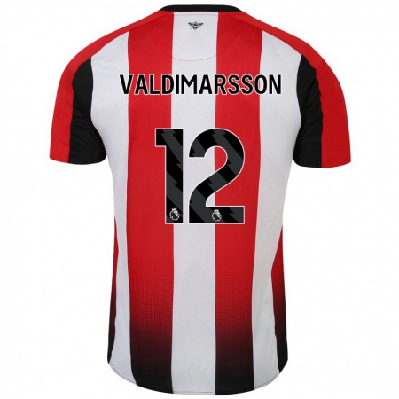 Kandiny Gyermek Hákon Rafn Valdimarsson #12 Piros Fehér Hazai Jersey 2024/25 Mez Póló Ing