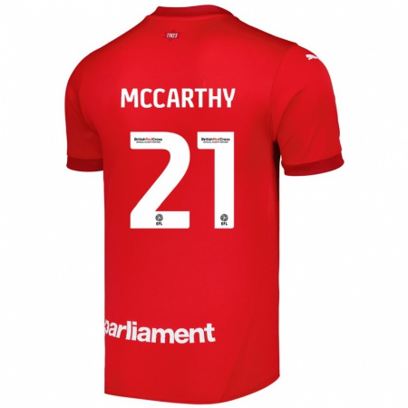 Kandiny Gyermek Conor Mccarthy #21 Piros Hazai Jersey 2024/25 Mez Póló Ing