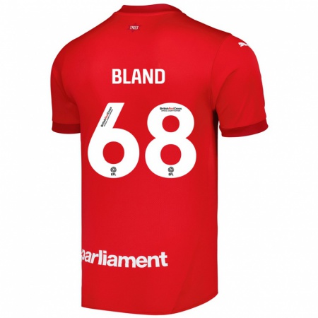 Kandiny Gyermek Jonathan Bland #68 Piros Hazai Jersey 2024/25 Mez Póló Ing