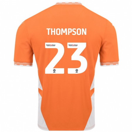 Kandiny Gyermek Dominic Thompson #23 Narancssárga Fehér Hazai Jersey 2024/25 Mez Póló Ing