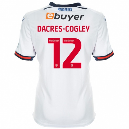 Kandiny Gyermek Josh Dacres-Cogley #12 Fehér Hazai Jersey 2024/25 Mez Póló Ing