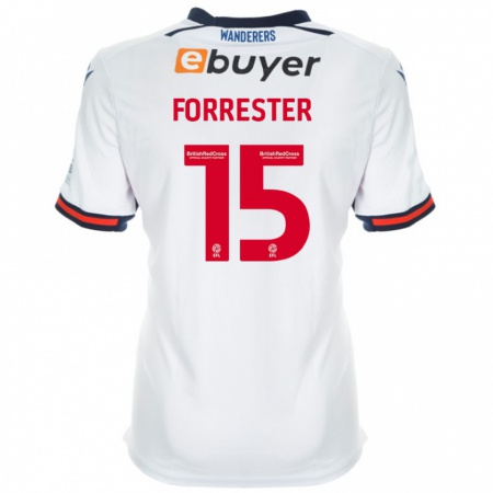 Kandiny Gyermek Will Forrester #15 Fehér Hazai Jersey 2024/25 Mez Póló Ing