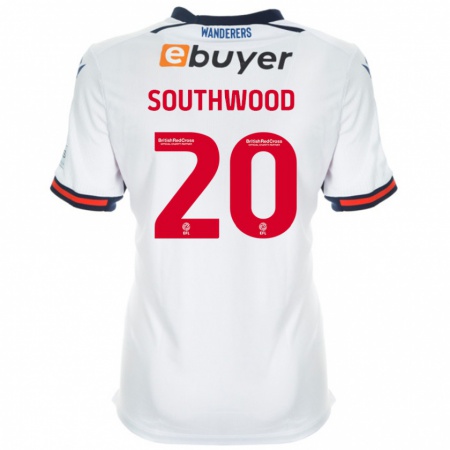 Kandiny Gyermek Luke Southwood #20 Fehér Hazai Jersey 2024/25 Mez Póló Ing