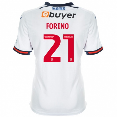 Kandiny Gyermek Chris Forino #21 Fehér Hazai Jersey 2024/25 Mez Póló Ing