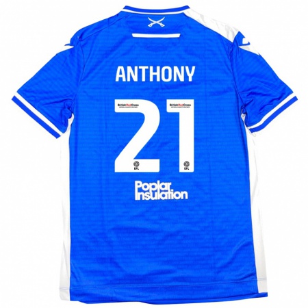 Kandiny Gyermek Micah Anthony #21 Kék Fehér Hazai Jersey 2024/25 Mez Póló Ing