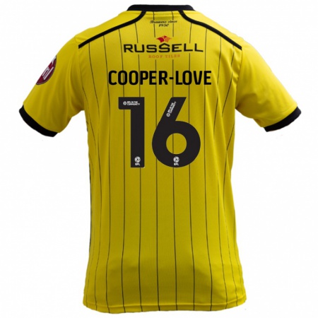 Kandiny Gyermek Jack Cooper-Love #16 Sárga Hazai Jersey 2024/25 Mez Póló Ing