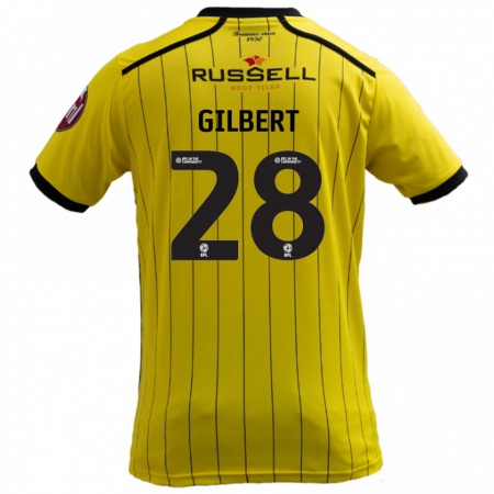 Kandiny Gyermek Cameron Gilbert #28 Sárga Hazai Jersey 2024/25 Mez Póló Ing